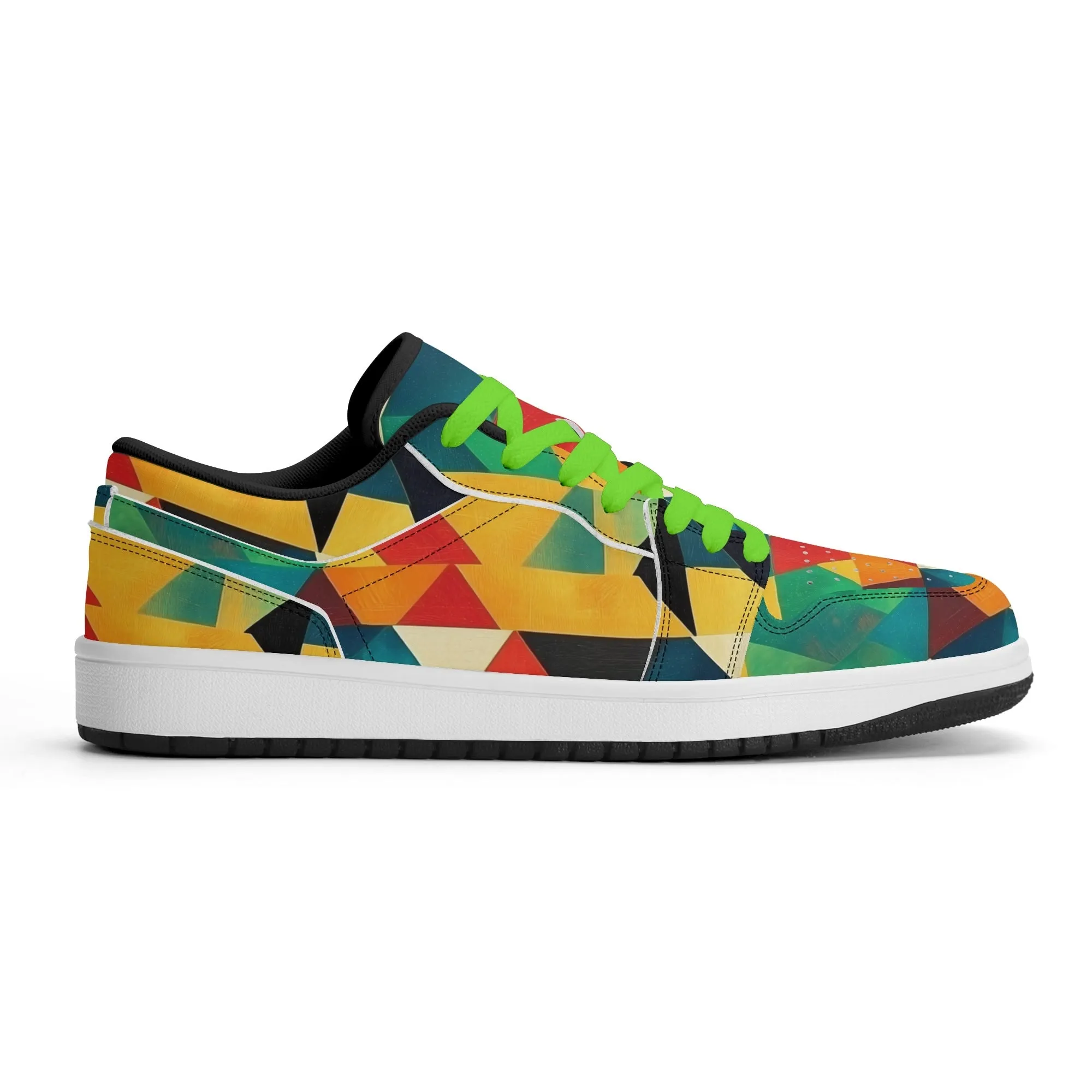 Triangle v7 Low Top Leder Sneaker für Damen