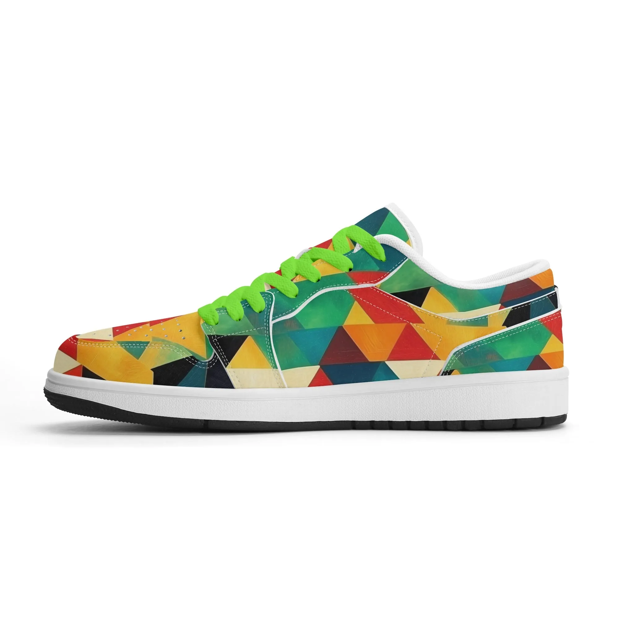 Triangle v7 Low Top Leder Sneaker für Damen
