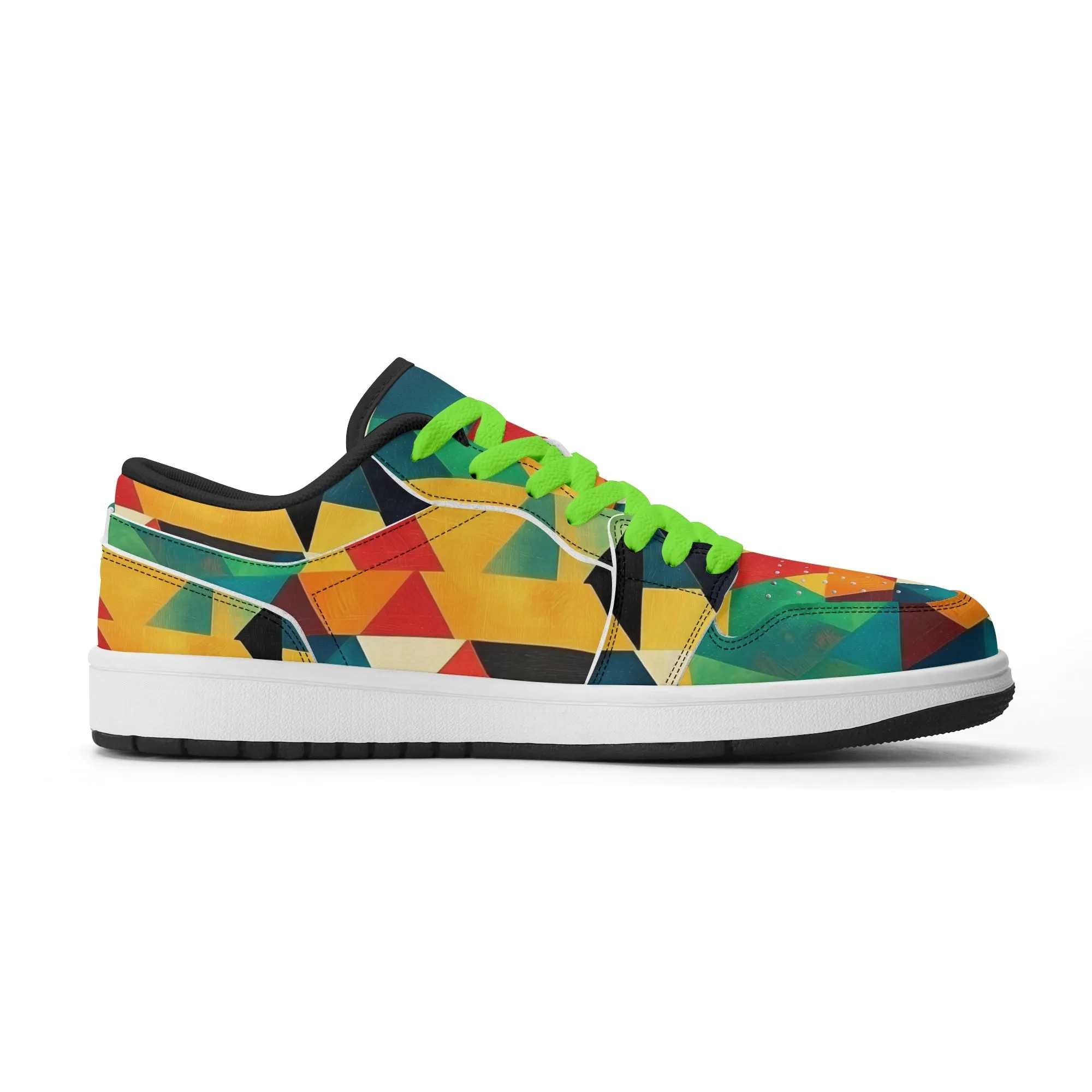 Triangle v7 Low Top Leder Sneaker für Damen
