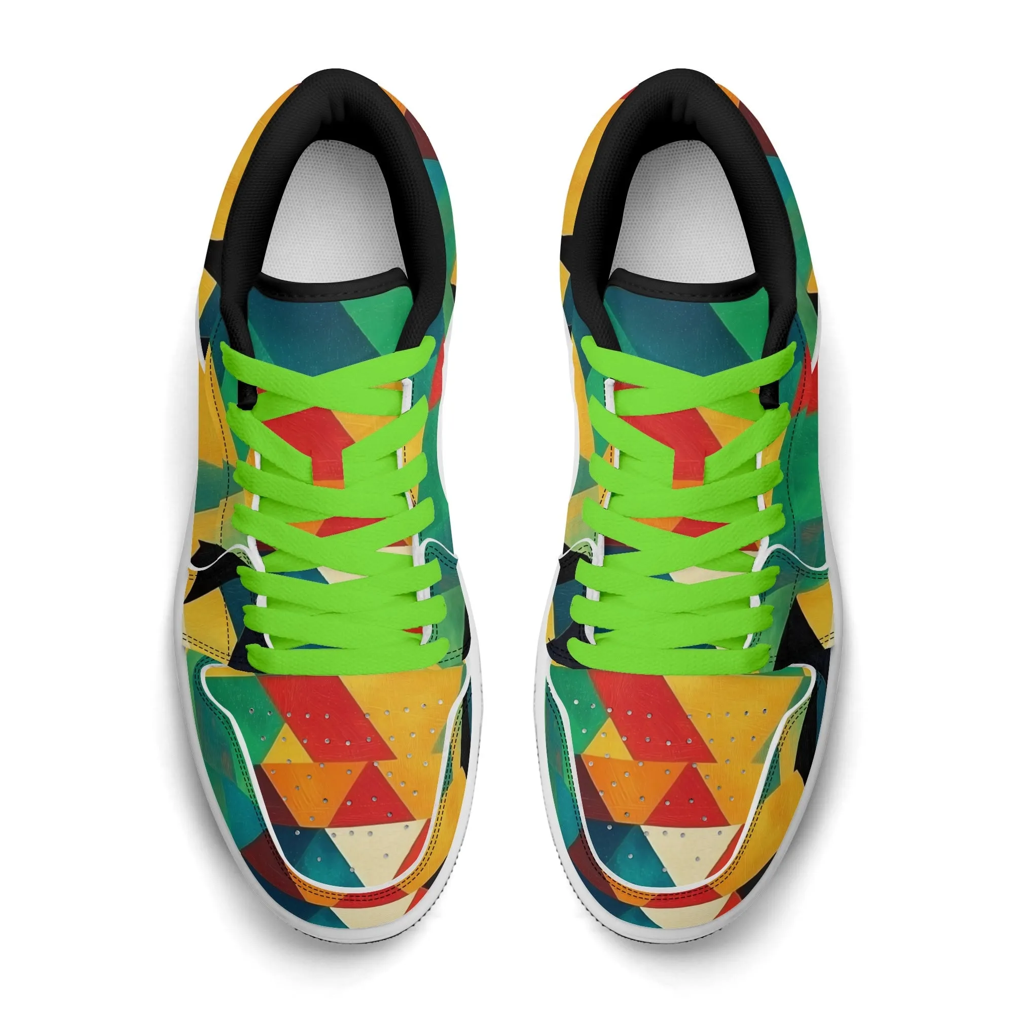 Triangle v7 Low Top Leder Sneaker für Damen