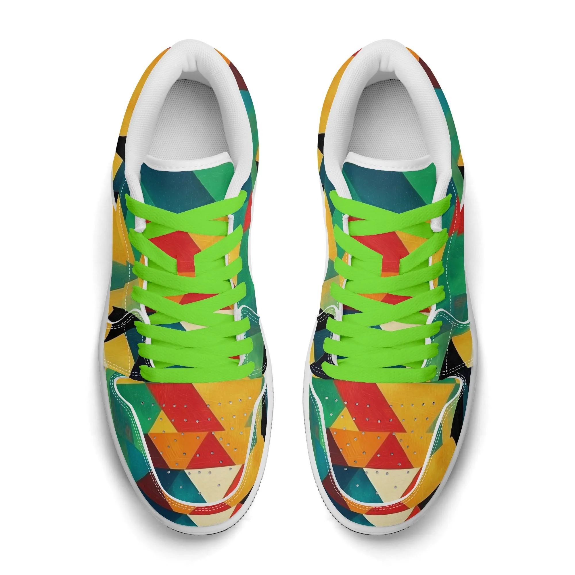 Triangle v7 Low Top Leder Sneaker für Damen