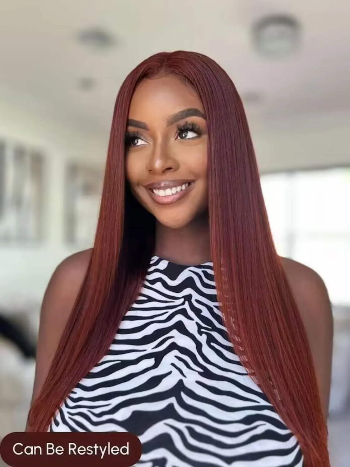 UNICE Bye Bye Knots 7x5 Pre Cut Lace Glueless Wig Reddish Brown Body Wave Wig Pre Bleached Invisible Knots Pre Everything Wig Human Hair Wig Pre Plucked 150% Density 16 Inch
