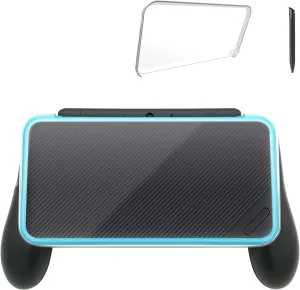 [Updated]Hand Grip Compatible with Nintendo 2DS XL with 1 Stylus and 1 Clear Case Compatible with Nintendo 2DS XL