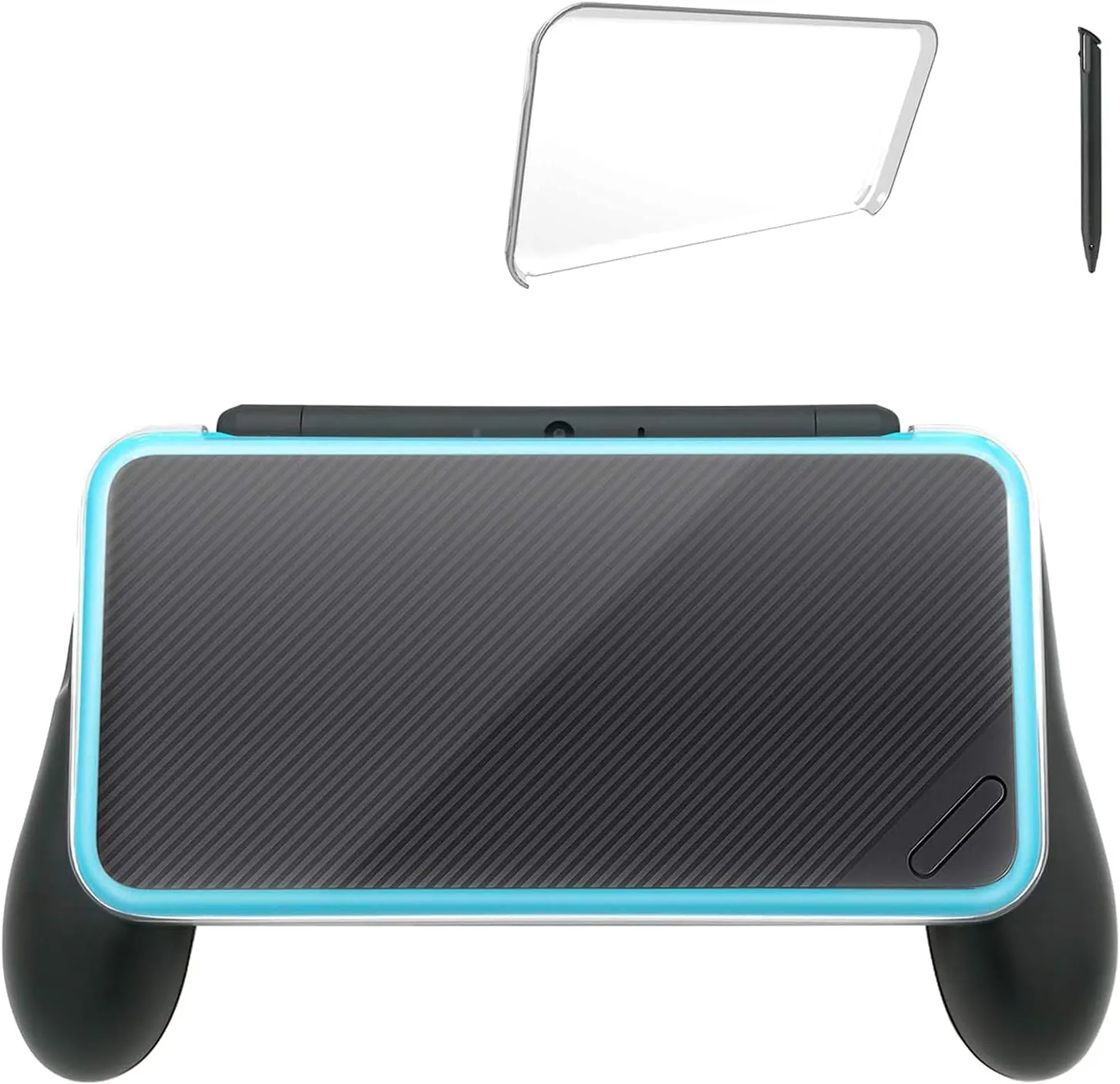 [Updated]Hand Grip Compatible with Nintendo 2DS XL with 1 Stylus and 1 Clear Case Compatible with Nintendo 2DS XL