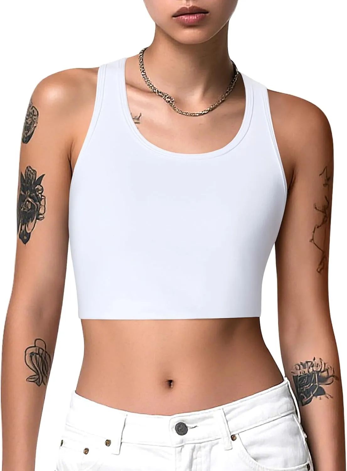 URSEXYLY Chest Binder for Women Transgender FTM Binder Bra Bandage-Free Pullover Tomboy Tank Top