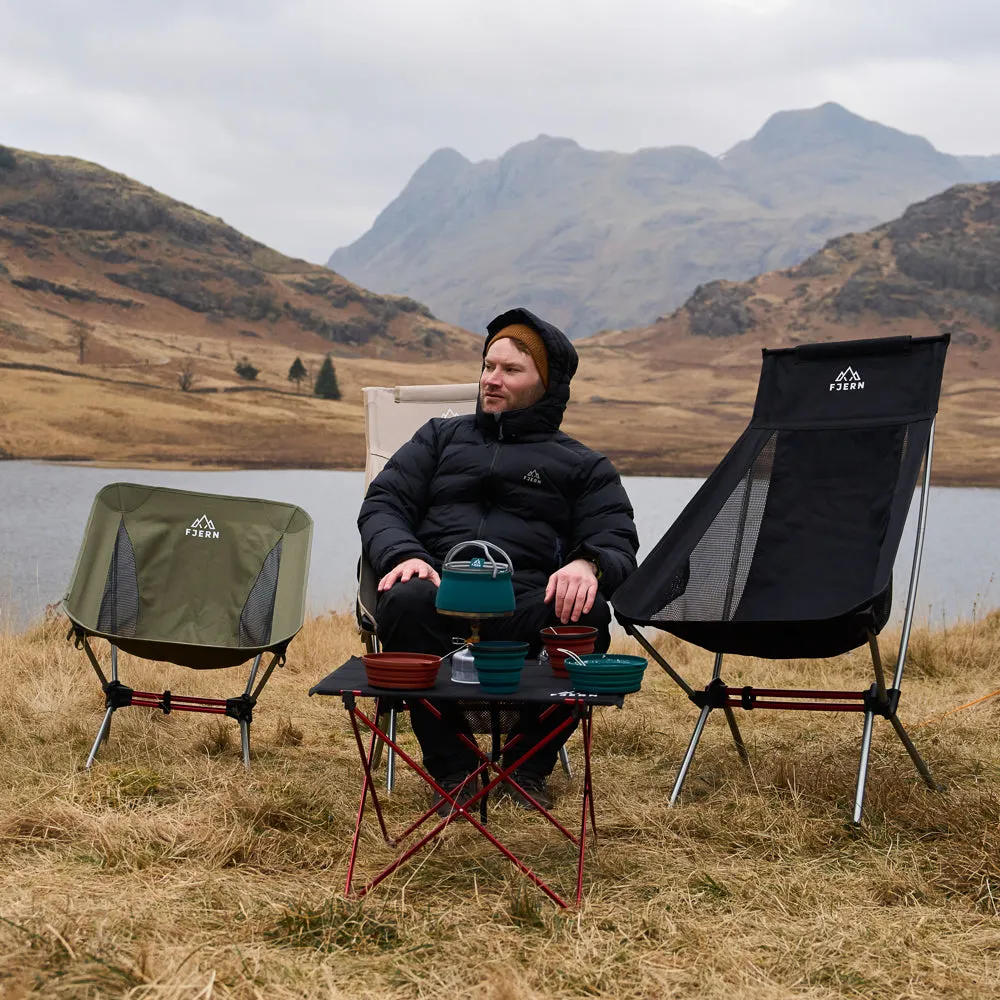 Utendørs Lightweight Camping Table (Black)