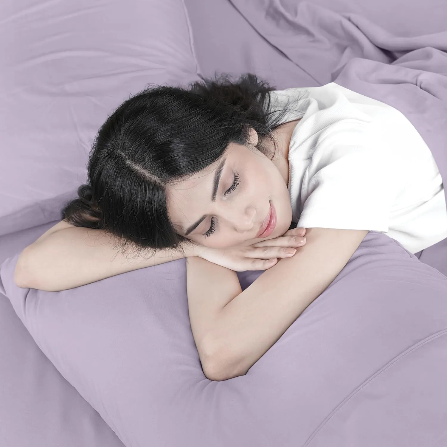 Utopia Bedding Queen Sheet Set – 4 Piece Bed Sheets for Queen Size Bed, Soft and Breathable Microfiber, Includes 1 Fitted Sheet, 1 Flat Sheet and 2 Pillowcases (Lavender)