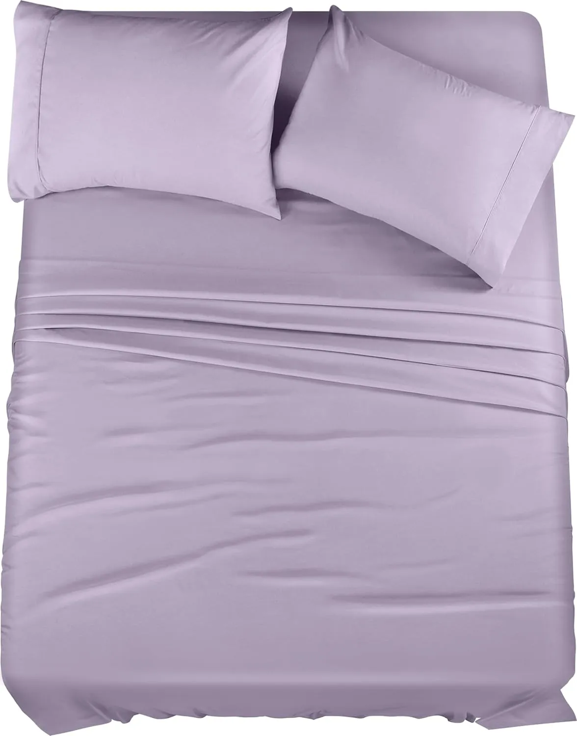 Utopia Bedding Queen Sheet Set – 4 Piece Bed Sheets for Queen Size Bed, Soft and Breathable Microfiber, Includes 1 Fitted Sheet, 1 Flat Sheet and 2 Pillowcases (Lavender)