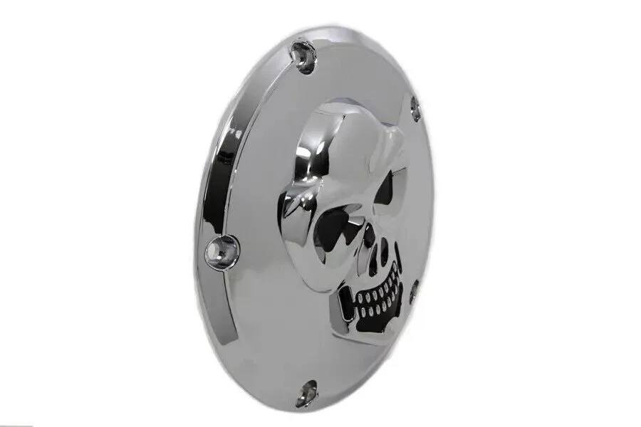 V-Twin 33-0062 Skull For Derby Cover In Chrome