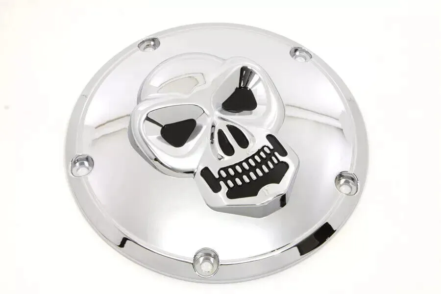 V-Twin 33-0062 Skull For Derby Cover In Chrome