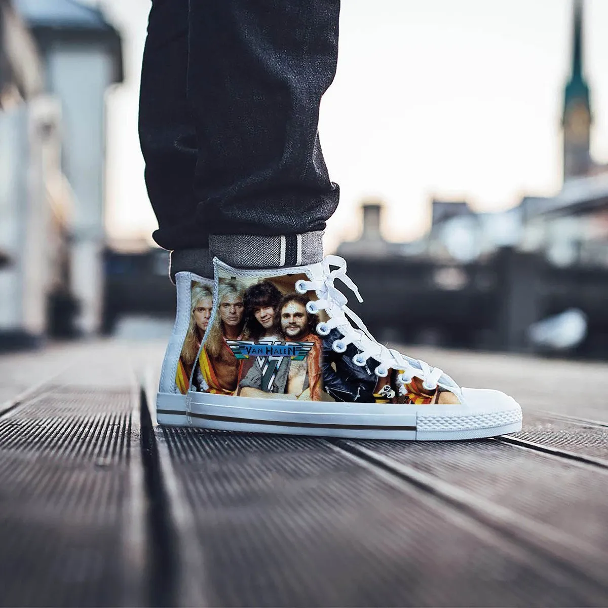 van halen mens high top sneakers