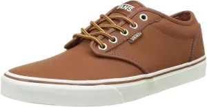 Vans Men's Atwood Brown/Marshmallow Leather Sneaker 8.5 M US