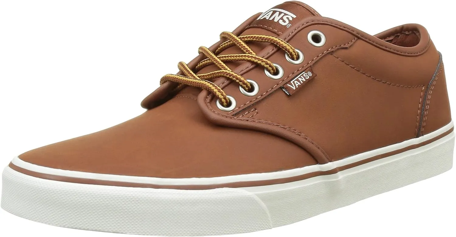 Vans Men's Atwood Brown/Marshmallow Leather Sneaker 8.5 M US