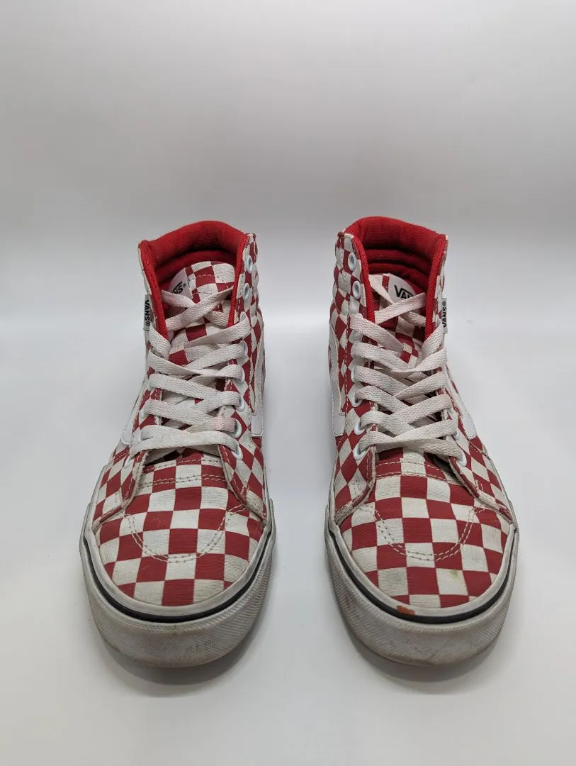 Vans Red Checkered High Top Sneaker