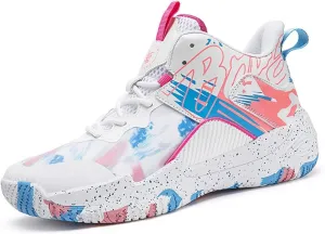 VAXAV Unisex Women's Men's Fashion High Top Basketball Shoes Non Slip Outdoor Tennis Sneakers