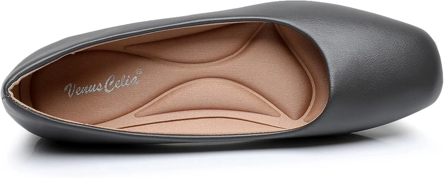 VenusCelia Women's Tile-Toe Flat Shoe