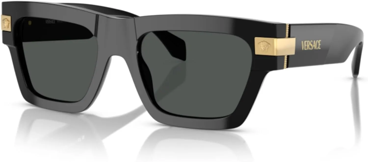 Versace VE4464 Rectangular Sunglasses for Men   BUNDLE With Designer iWear Complimentary Eyewear Kit