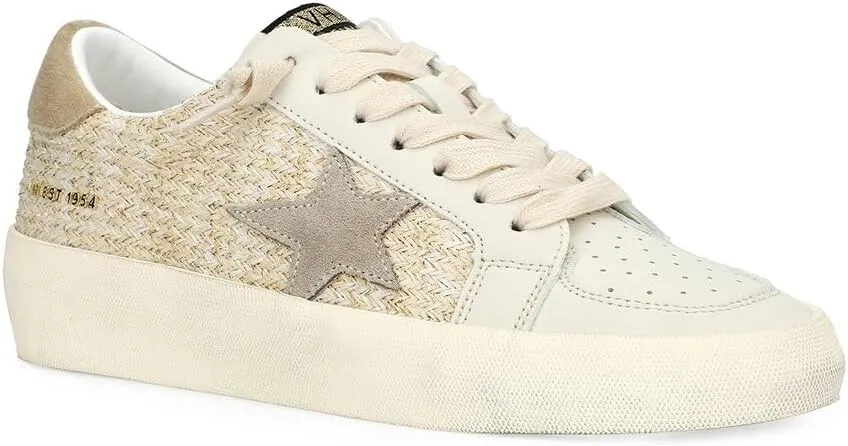 VINTAGE HAVANA Women's Reflex Sneaker, Natural/Gold, 6.5