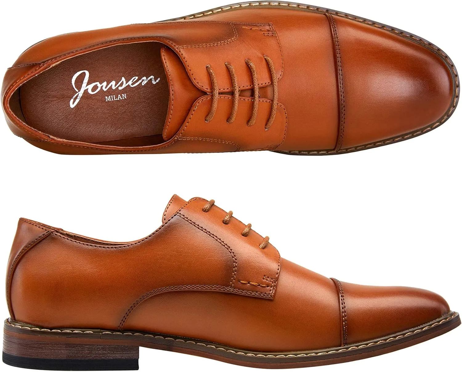 Vostey Men's Dress Shoes Oxford Shoes Formal Dress Shoes for Men Business Derby Shoes