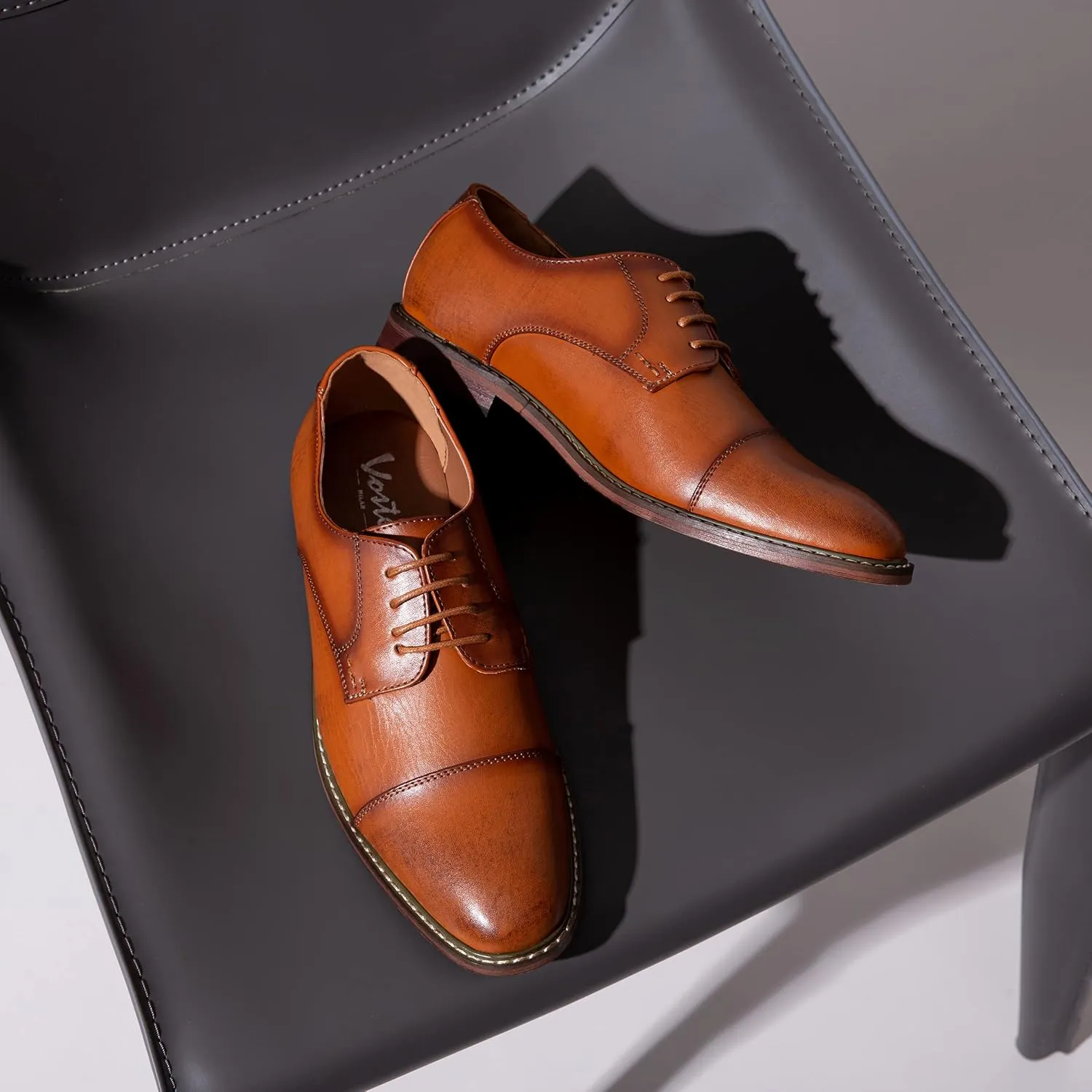 Vostey Men's Dress Shoes Oxford Shoes Formal Dress Shoes for Men Business Derby Shoes
