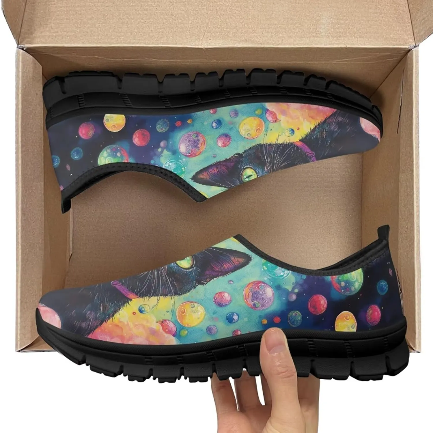 Walking Shoes for Women Slip On Low Top Casual Flat Sneakers Lightweight Breathable Mesh Tennis Footwear