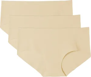 WANDER Womens Seamless Underwear 3-Pack Pure Invisible Breathable Brief Ladies Stretch Hipster Panties