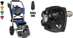 Westinghouse WPX3200e Electric Pressure Washer, 3200 PSI and 1.76 Max GPM, Induction Motor, Onboard Soap Tank, Spray Gun and Wand & Pressure Washer 6-in-1 Nozzle Attachment - 3600 Max PSI, 1/4”