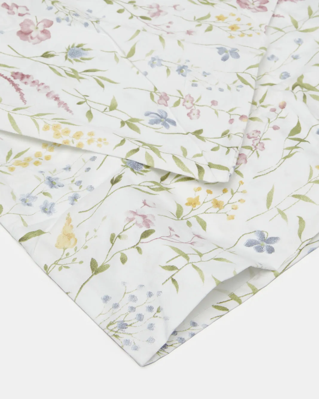 White Printed 2- Piece Flat Sheet (Single Size)