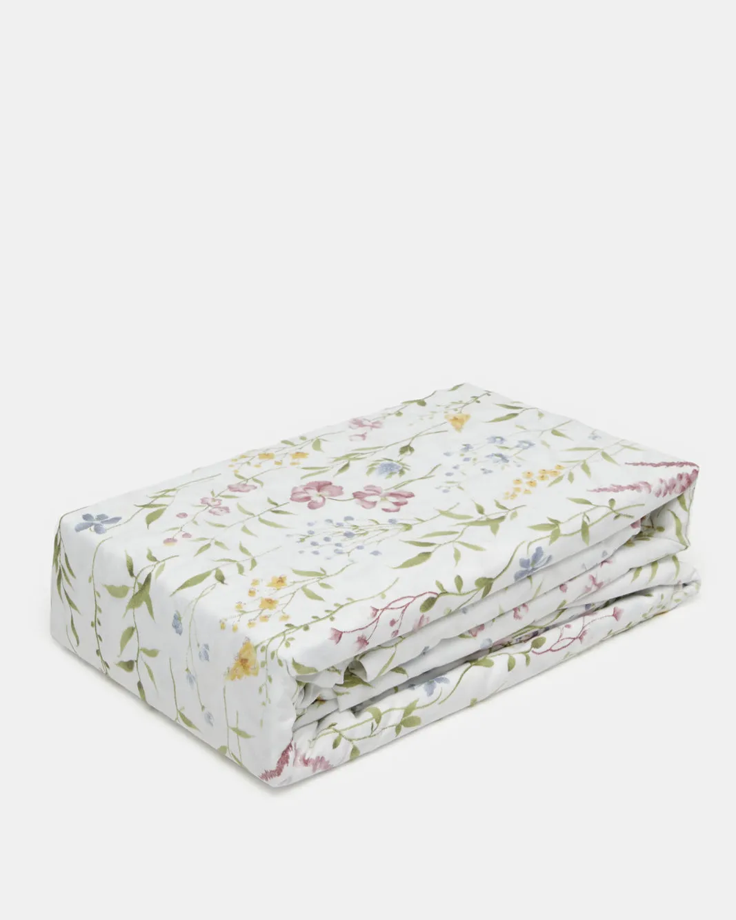 White Printed 2- Piece Flat Sheet (Single Size)