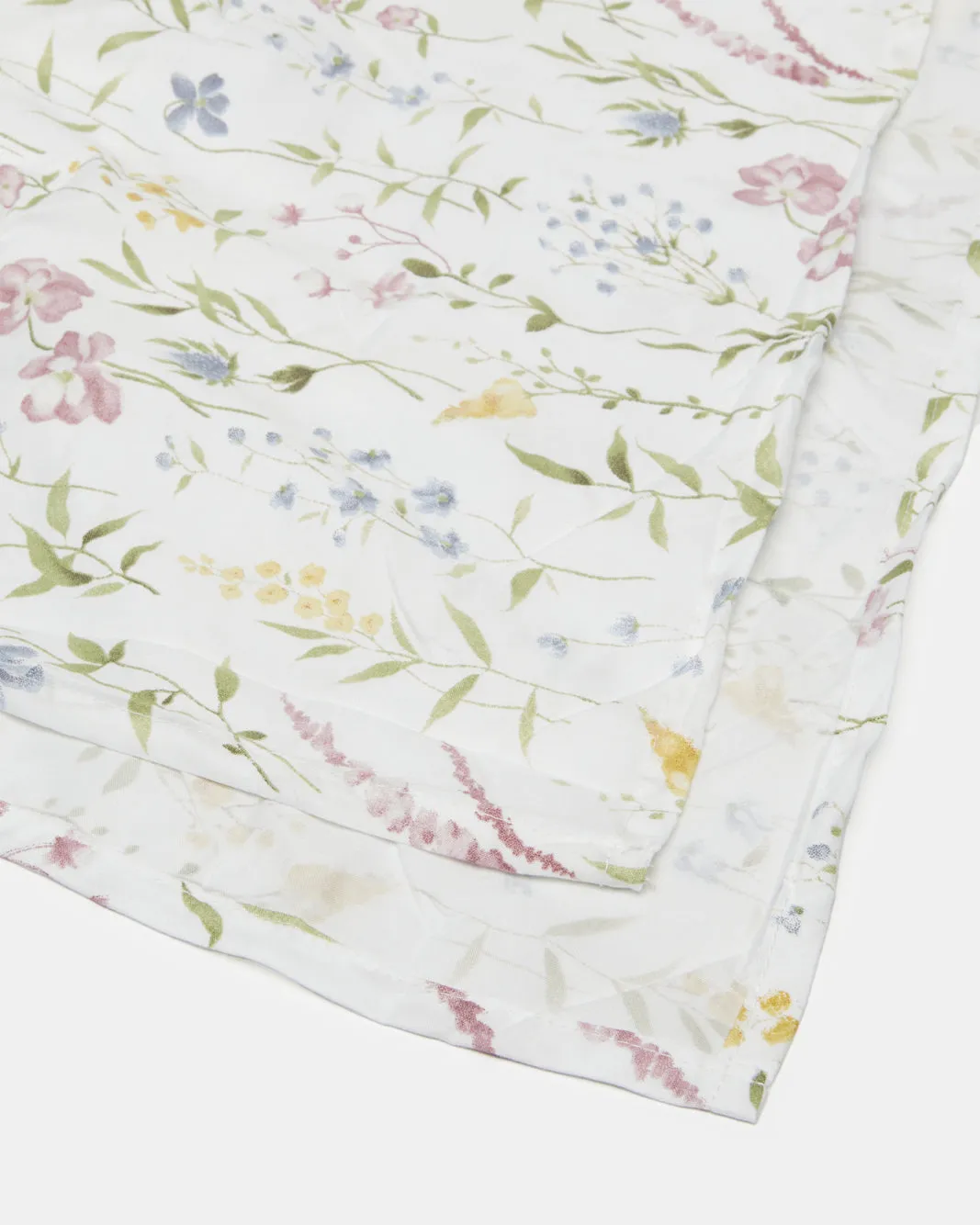 White Printed 2- Piece Flat Sheet (Single Size)