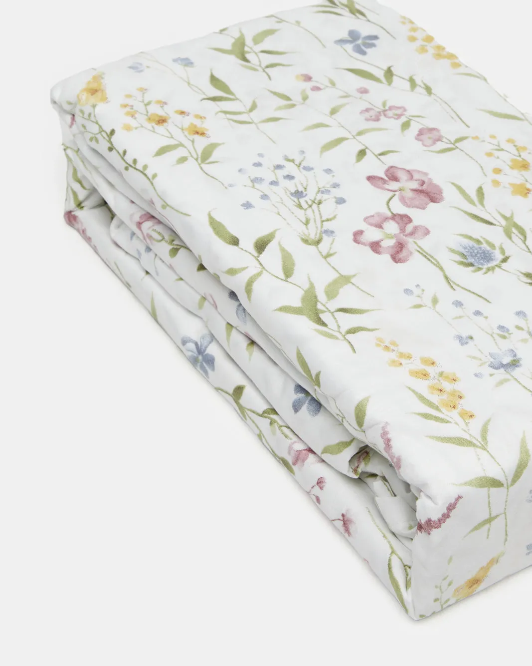 White Printed 2- Piece Flat Sheet (Single Size)