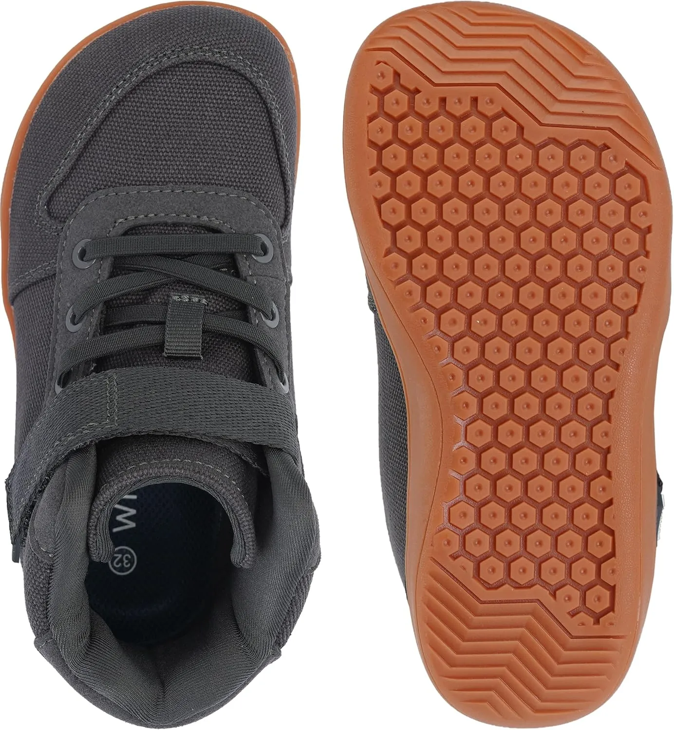 WHITIN High Top Boys/Girls Wide Barefoot Shoes   Zero Drop   Minimalist Sneaker for Little/Big Kids
