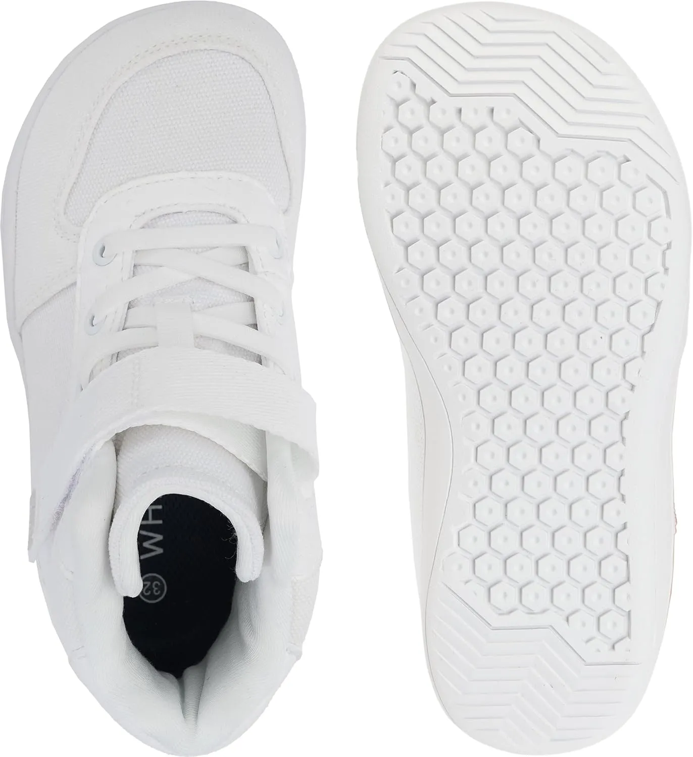 WHITIN High Top Boys/Girls Wide Barefoot Shoes   Zero Drop   Minimalist Sneaker for Little/Big Kids