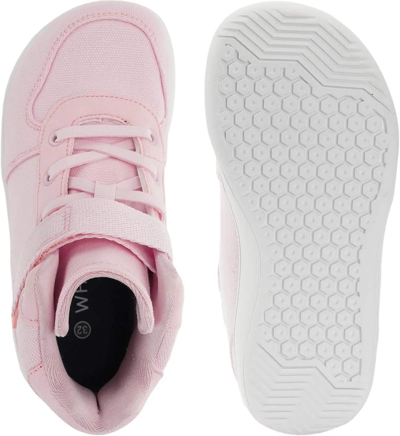 WHITIN High Top Boys/Girls Wide Barefoot Shoes   Zero Drop   Minimalist Sneaker for Little/Big Kids
