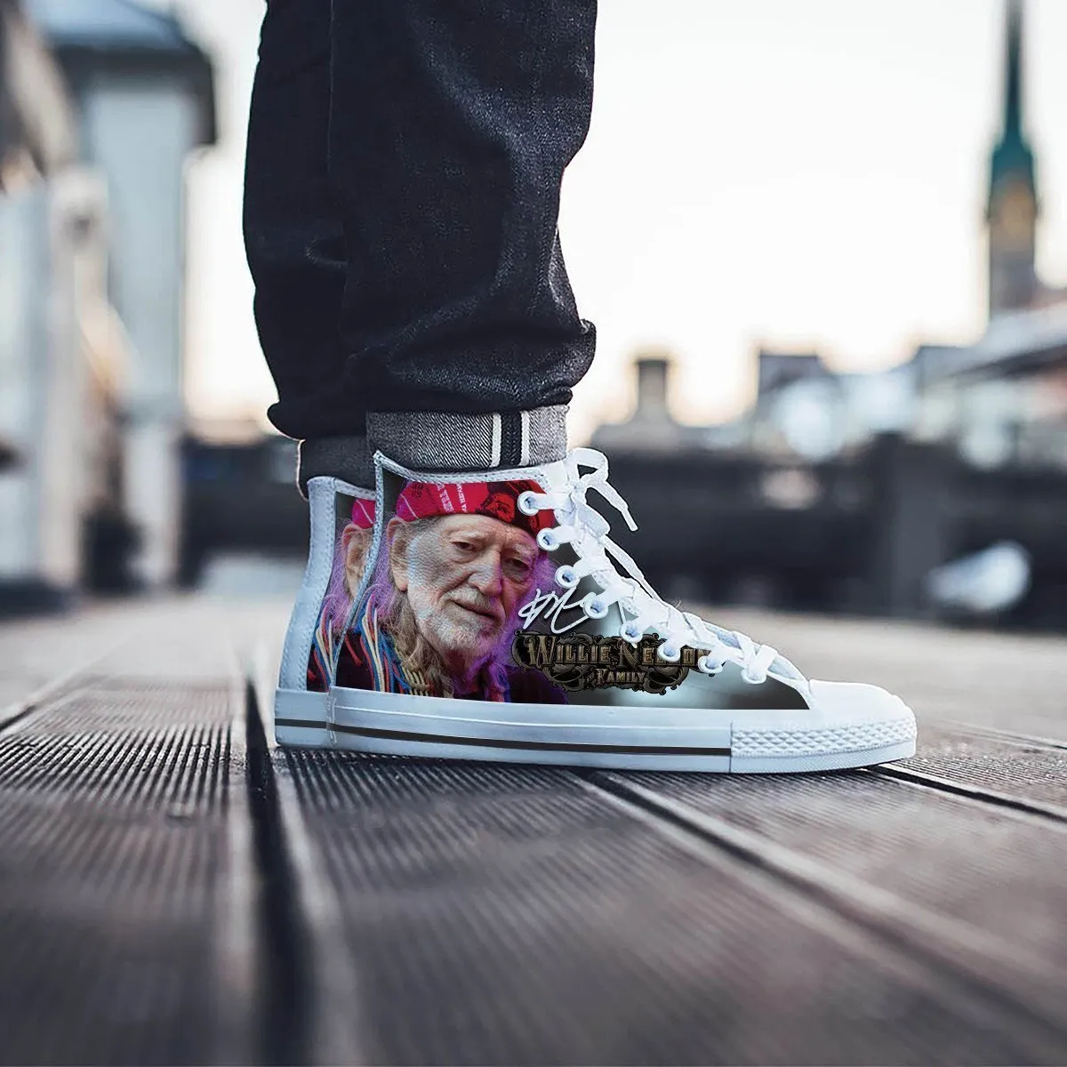 willie nelson mens high top sneakers