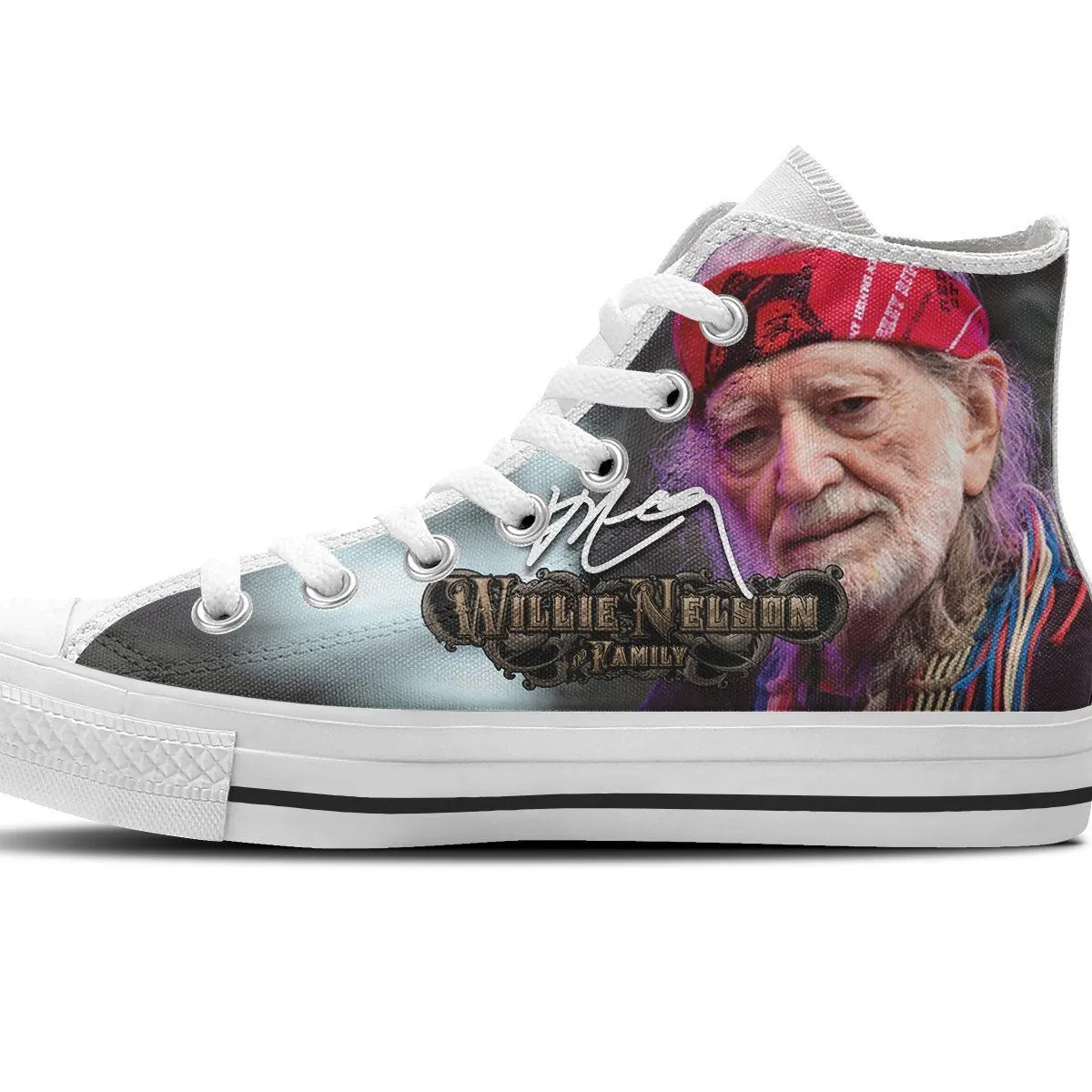 willie nelson mens high top sneakers