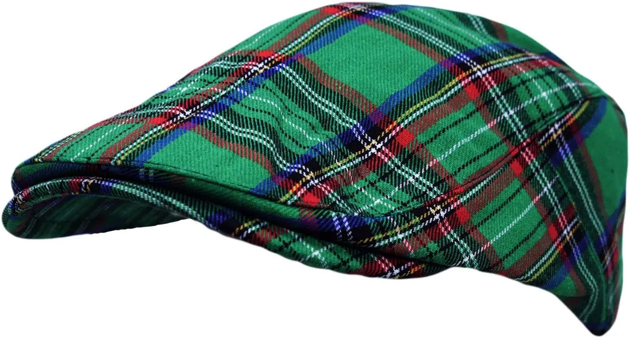 WITHMOONS Newsboy Flat Cap Tartan Check Plaid Outdoors Beret Hat YZ30078