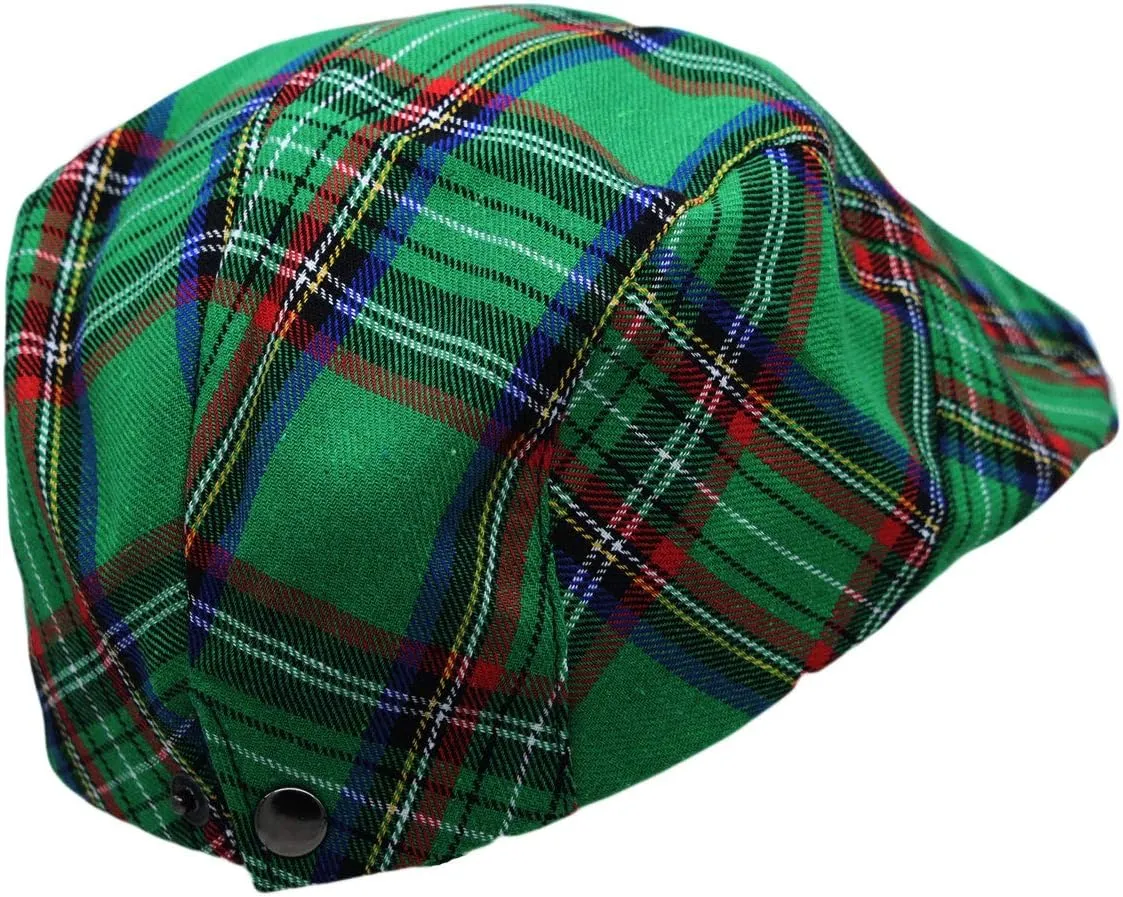 WITHMOONS Newsboy Flat Cap Tartan Check Plaid Outdoors Beret Hat YZ30078