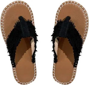 Womens Casual Flat Straw Sandals Vintage Thong Straps Clip Toe Flip Flops Summer Lightweight Slides Comfortable Ladies Beach Shoes Slippers