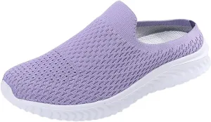 Women's Lightweight Breathable Mesh Sneakers - Casual Walking Shoes, Toe Sliding, Comfortable Shoes