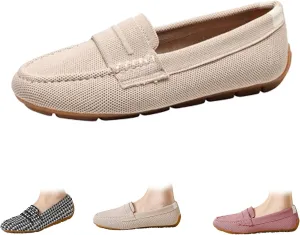 Women’s Lightweight Knit Loafers,Women's Knit Loafers Slip on Business Casual Flat Shoes