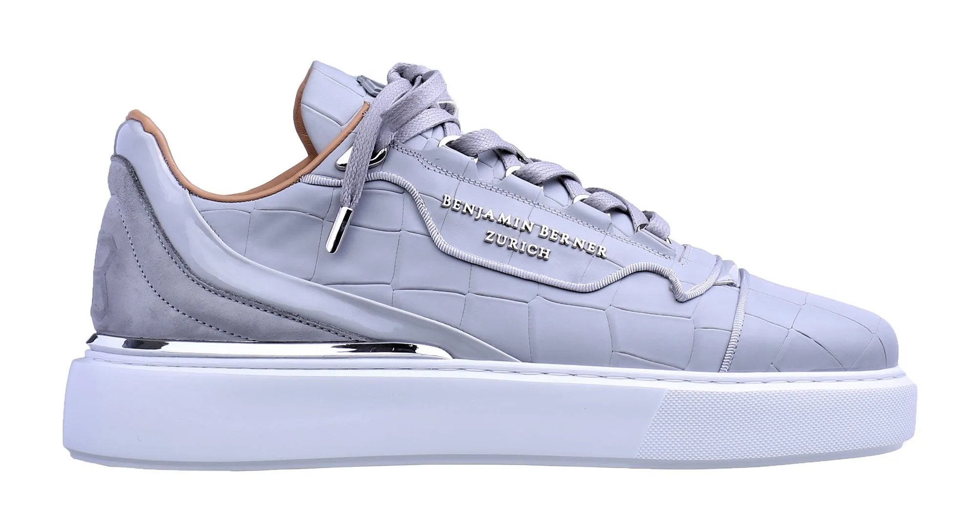 WOMEN'S LOW-TOP BNJ RAPHAEL ICE GREY MATT CROCODILE