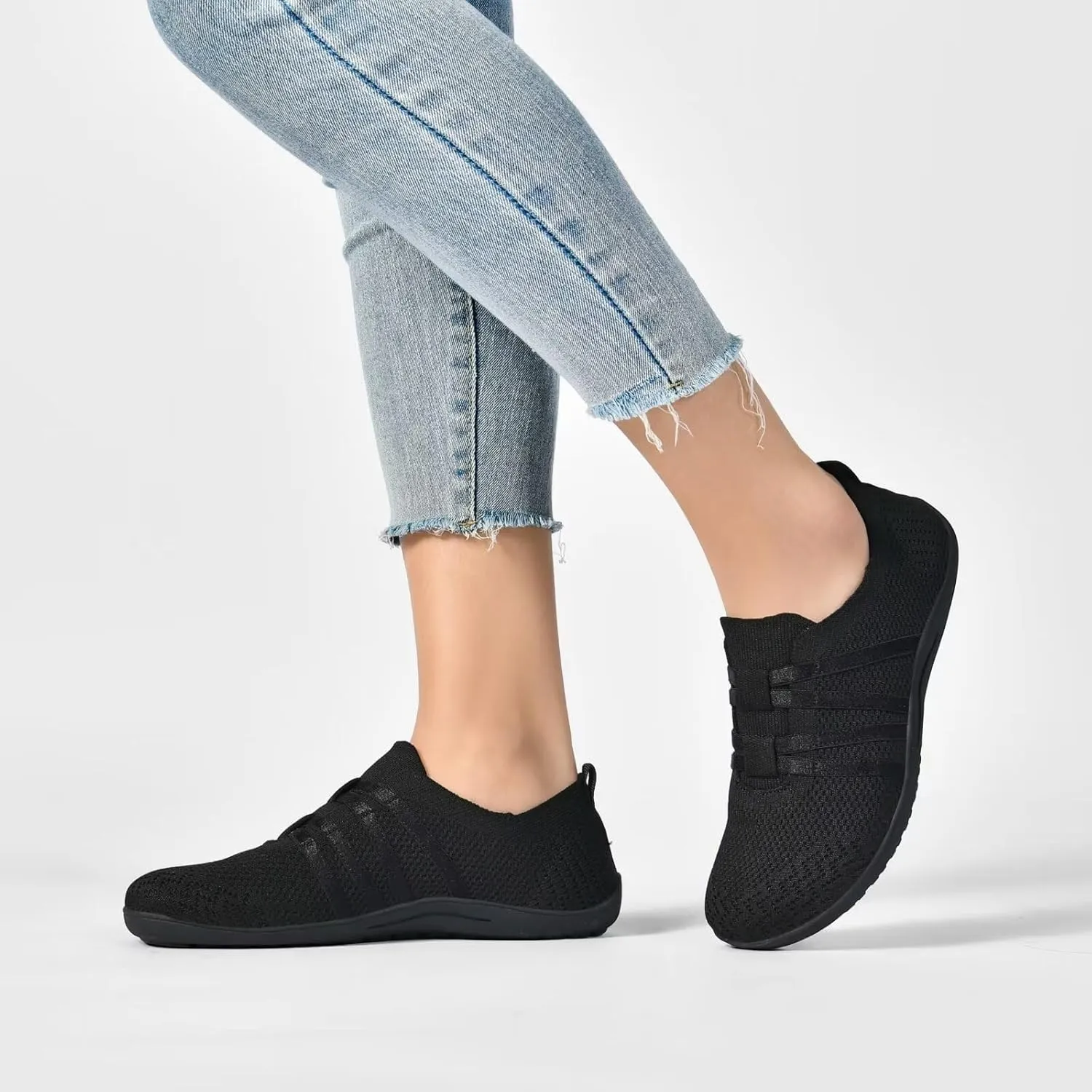 Women's Minimalist Barefoot Walking Shoes Wide Toe Box Flats Lightweight Casual Gym Athletic Sneakers