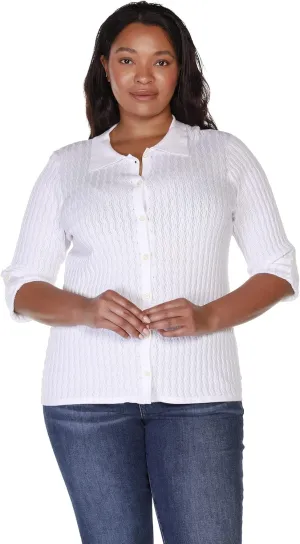 Womens Plus Size Lightweight Button Down Tops Fashion Cardigans for Women