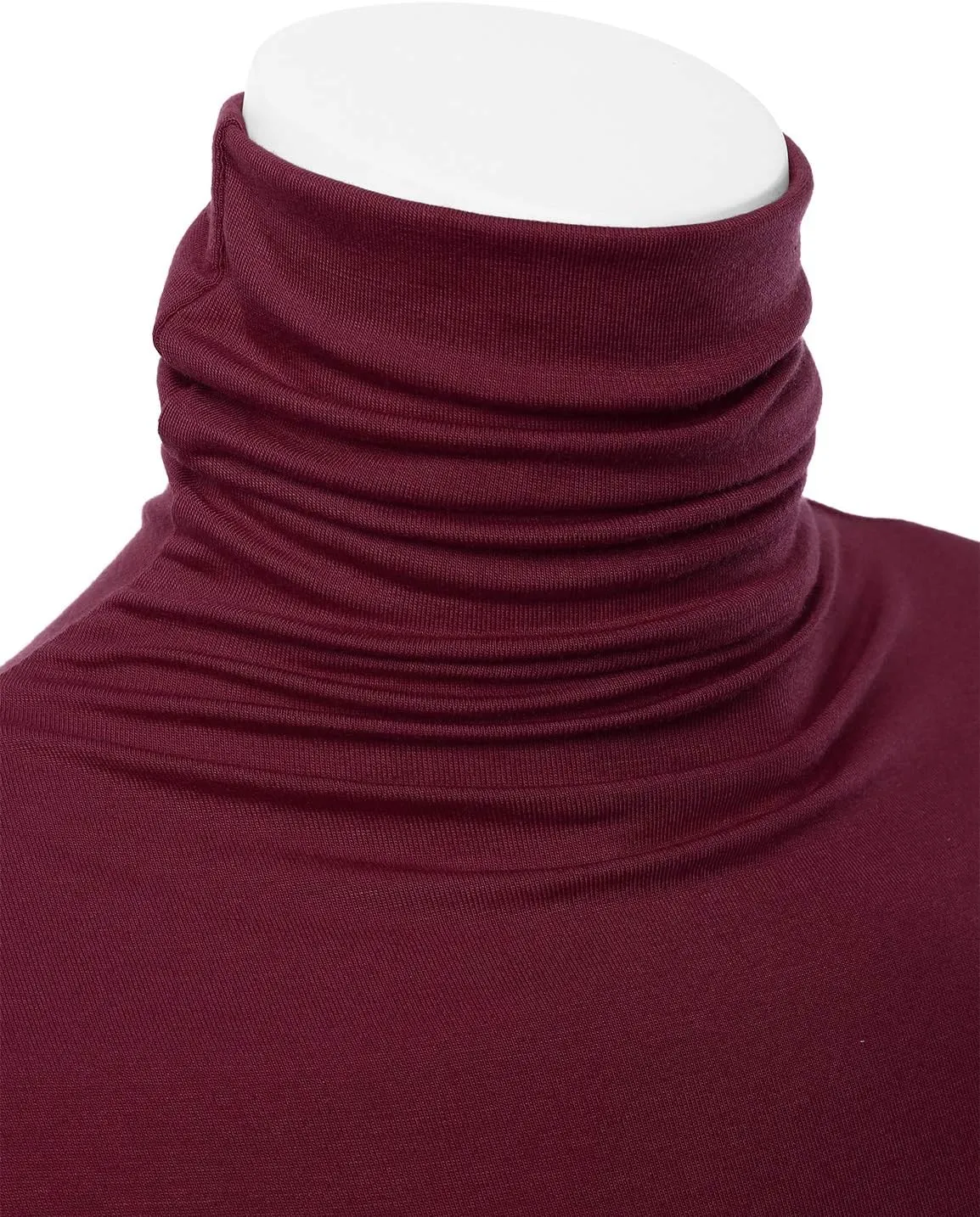 Womens Premium Long Sleeve Turtleneck Lightweight Pullover Top Sweater (S-3X, Made in USA)