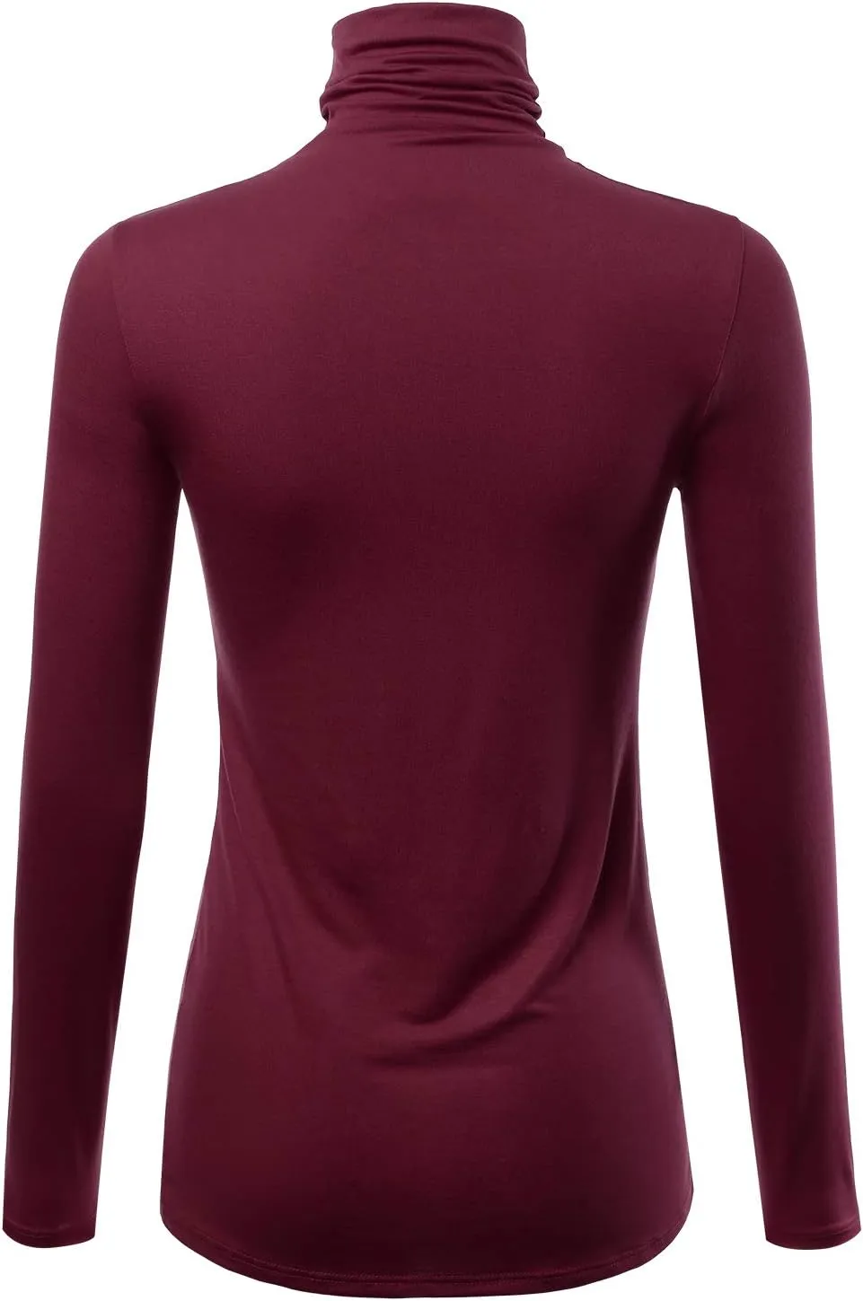 Womens Premium Long Sleeve Turtleneck Lightweight Pullover Top Sweater (S-3X, Made in USA)