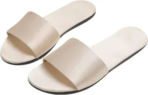 Women's satin slippers summer indoor breathable flat bottom comfortable sandals slippers