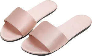 Women's satin slippers summer indoor breathable flat bottom comfortable sandals slippers