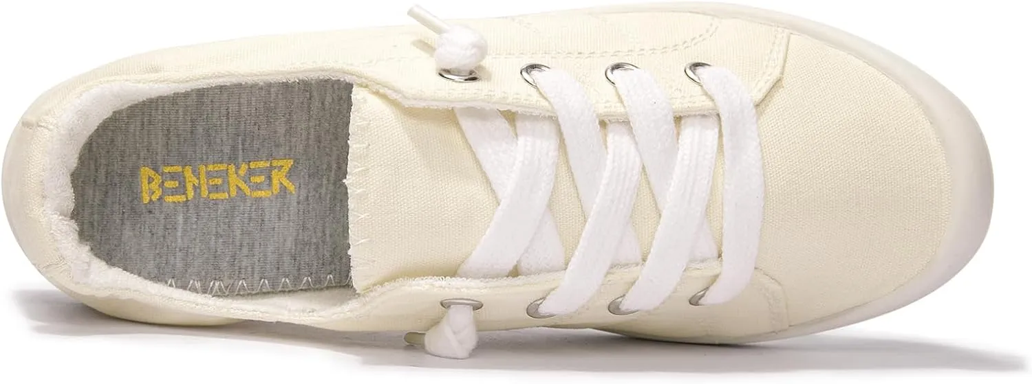 Women's Slip On Canvas Sneaker Low Top Casual Walking Shoes Classic Comfort Flat Fashion Sneakers