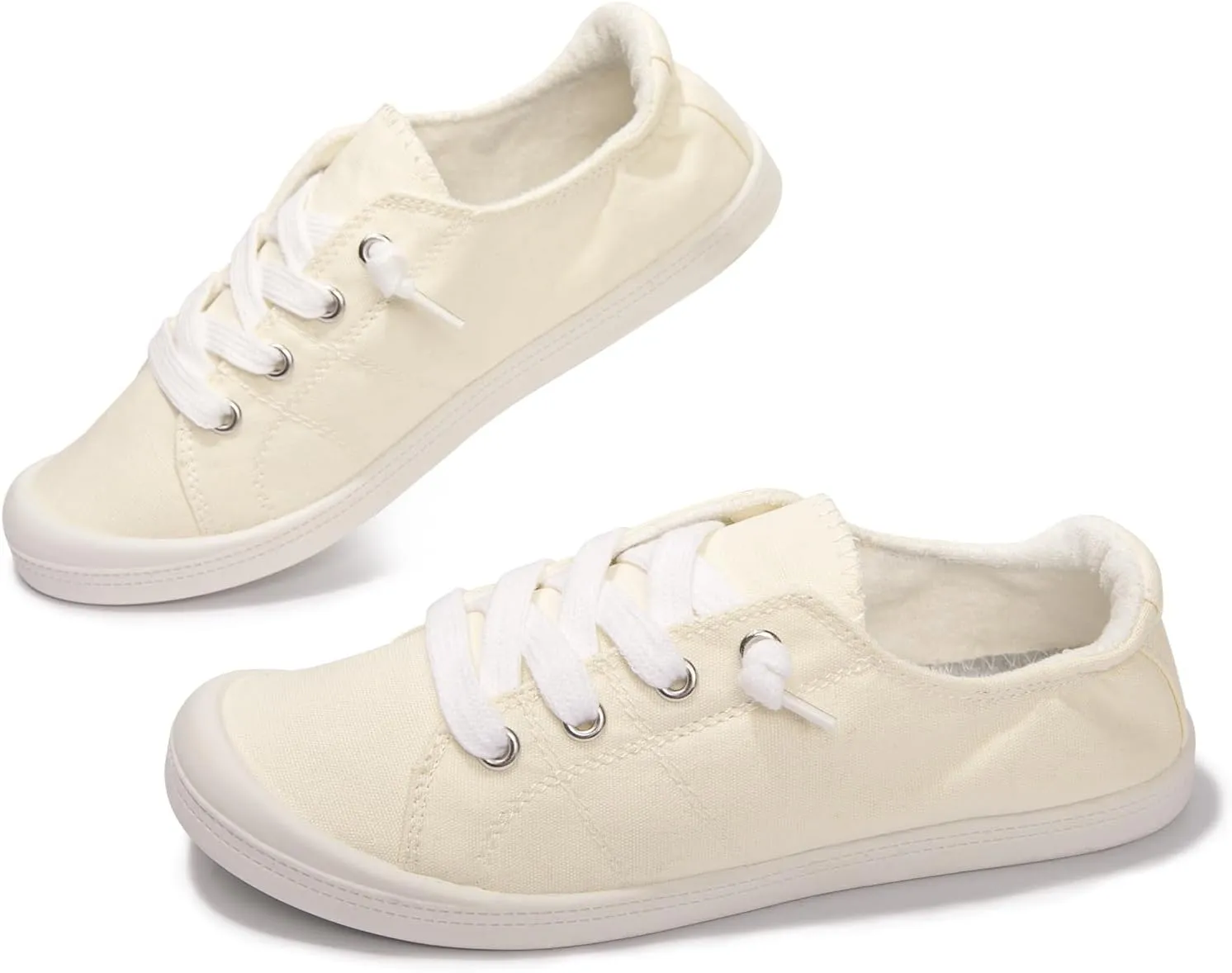 Women's Slip On Canvas Sneaker Low Top Casual Walking Shoes Classic Comfort Flat Fashion Sneakers